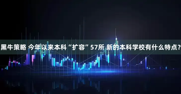 黑牛策略 今年以来本科“扩容”57所 新的本科学校有什么特点？