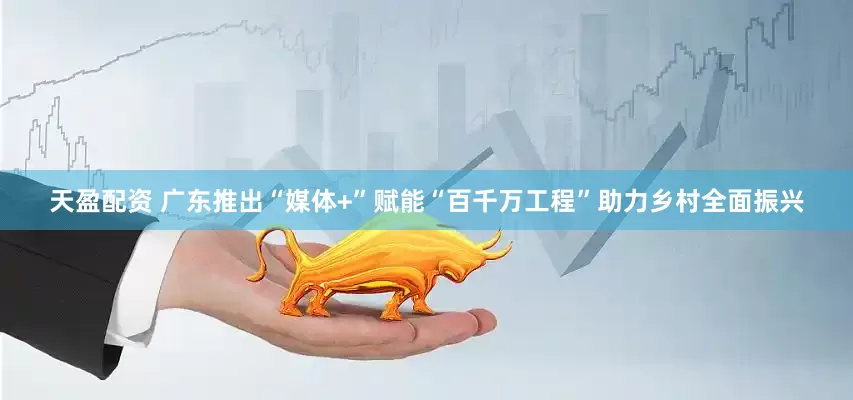 天盈配资 广东推出“媒体+”赋能“百千万工程”助力乡村全面振兴